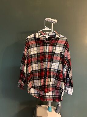 Old Navy Multi-Color Plaid Boyfriend Shirt